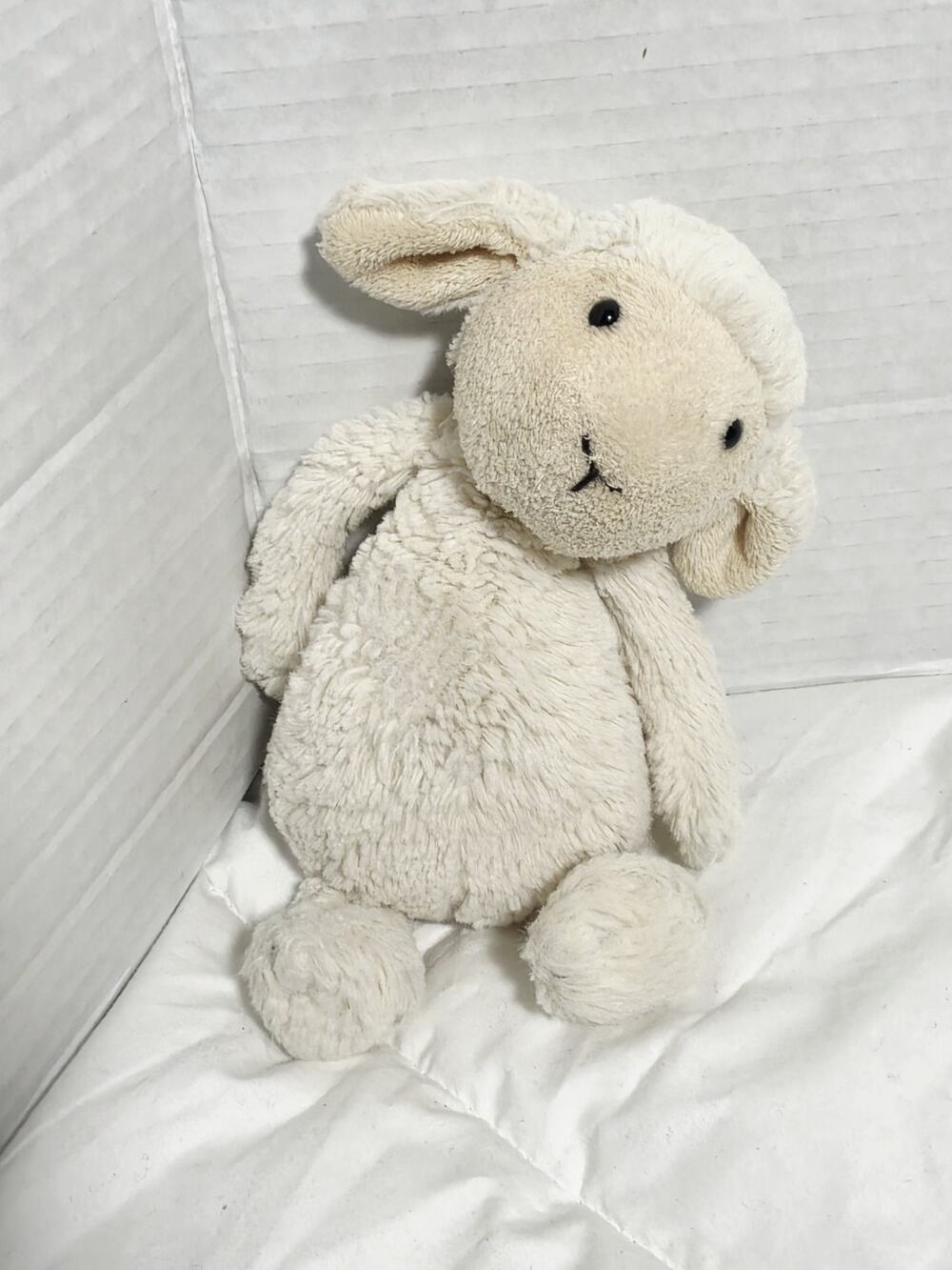 Authentic Jellycat London Bashful Lamb Plush Stuffed Animal 8' Sheep Retired